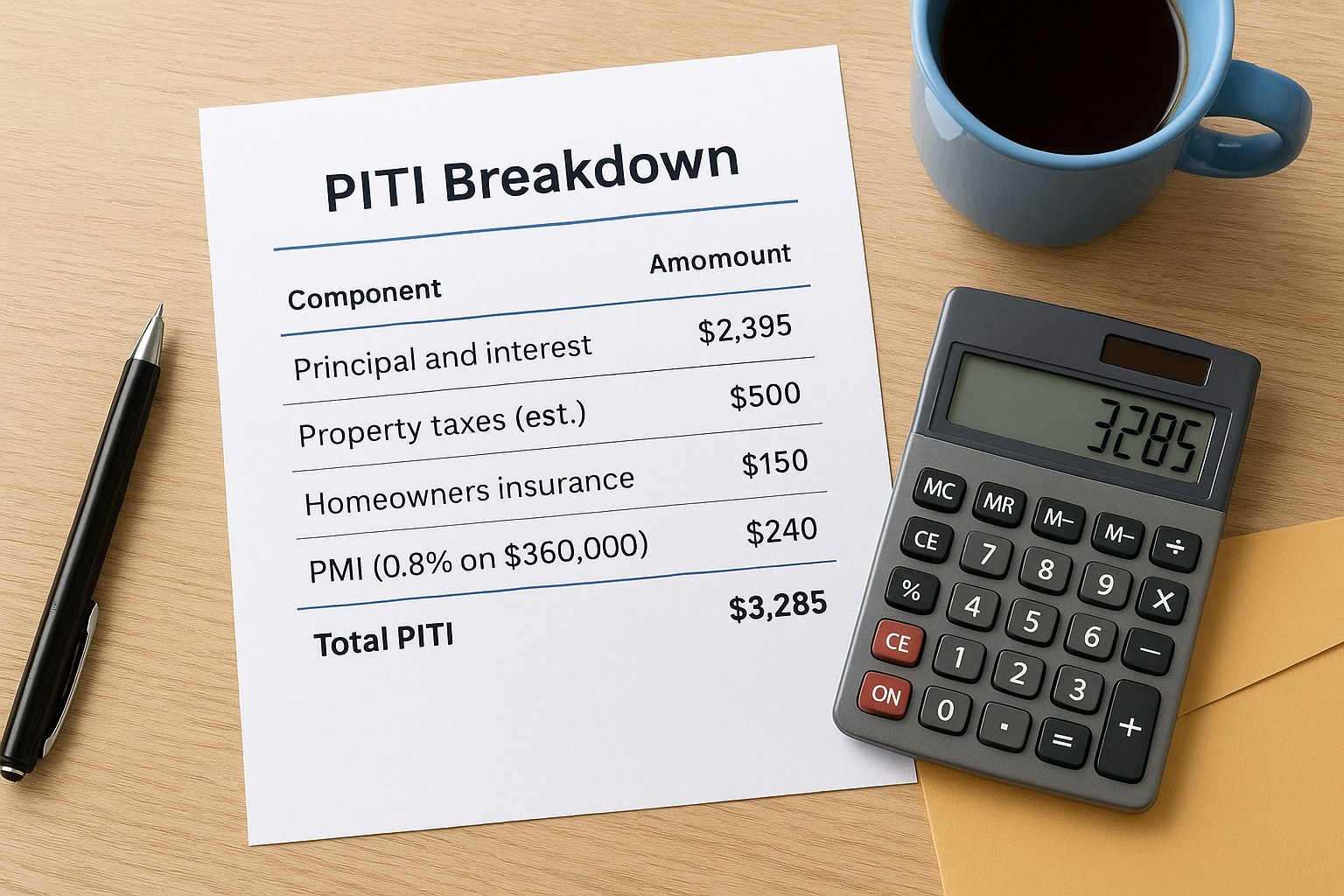 Build the full PITI total