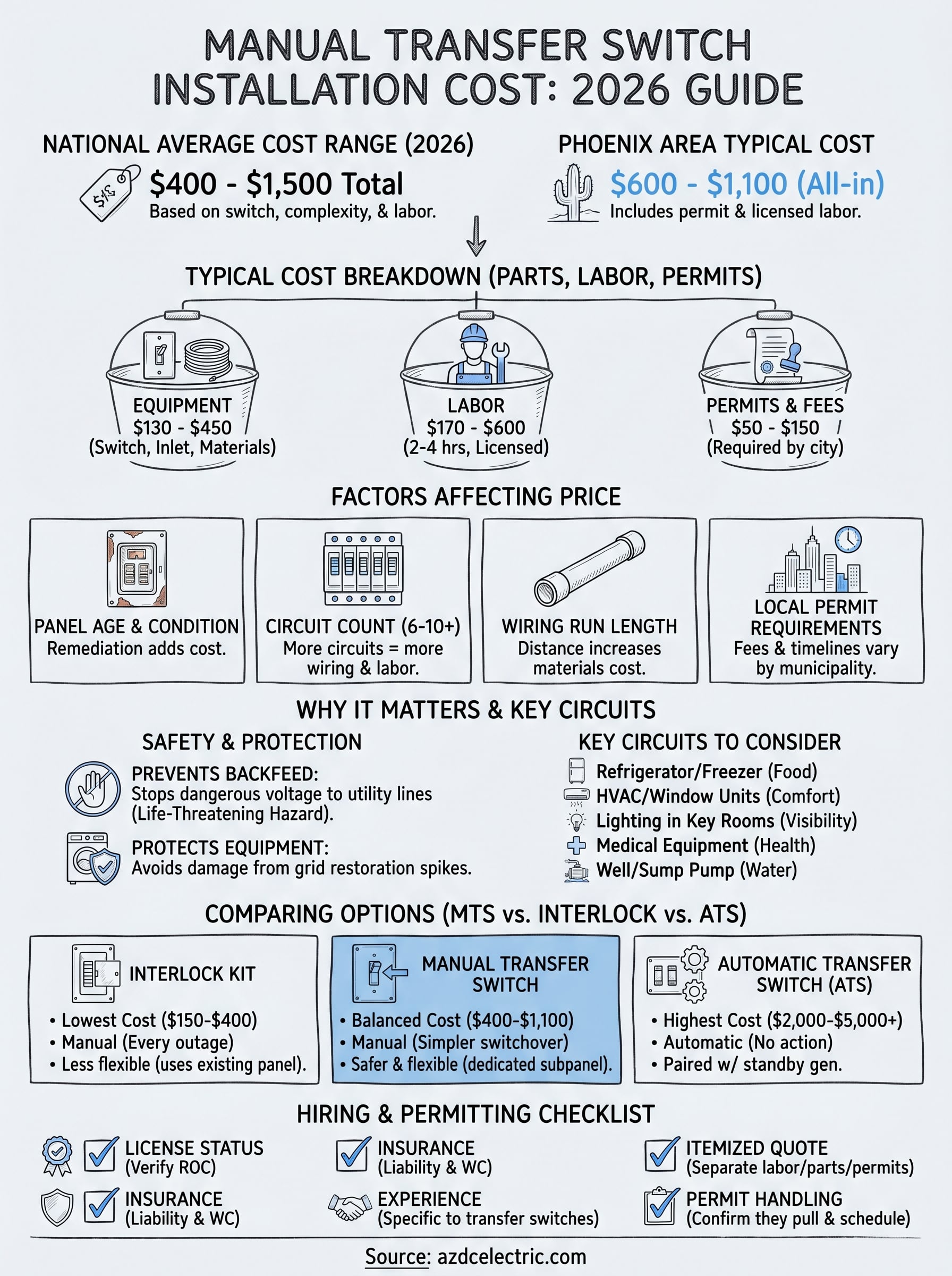 manual transfer switch installation cost infographic