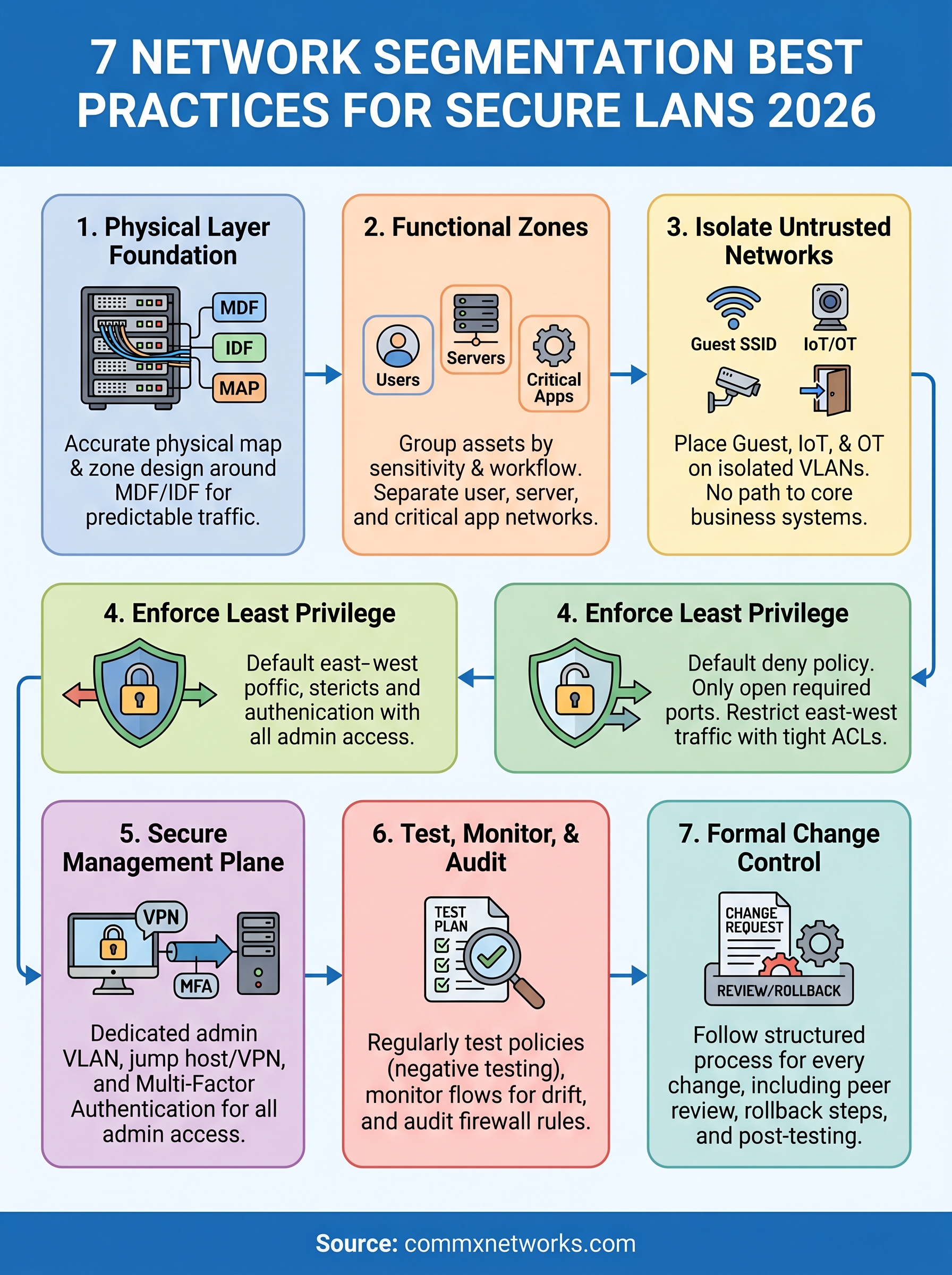 network segmentation best practices infographic