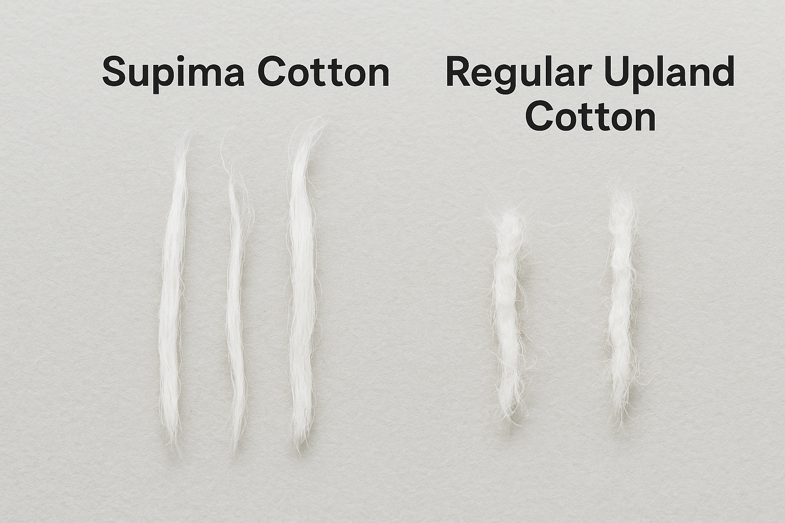How the fibers compare side by side