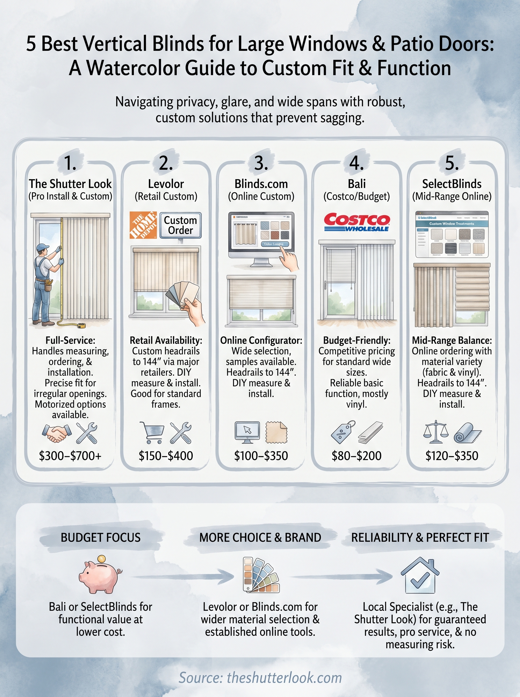 vertical blinds for large windows infographic