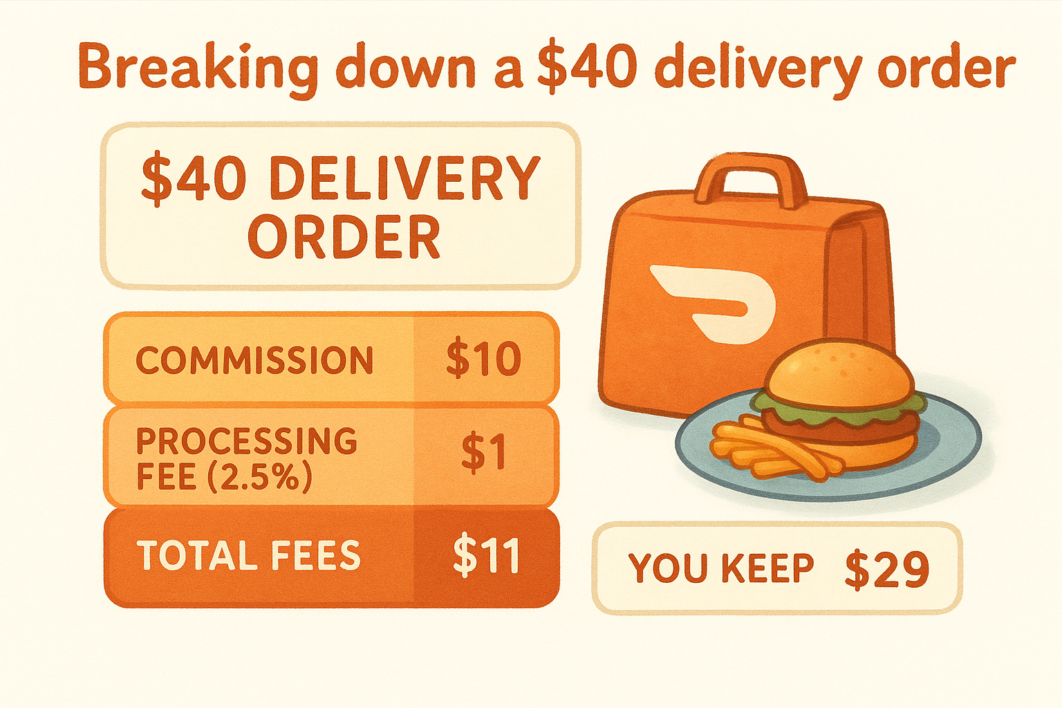 Breaking down a $40 delivery order