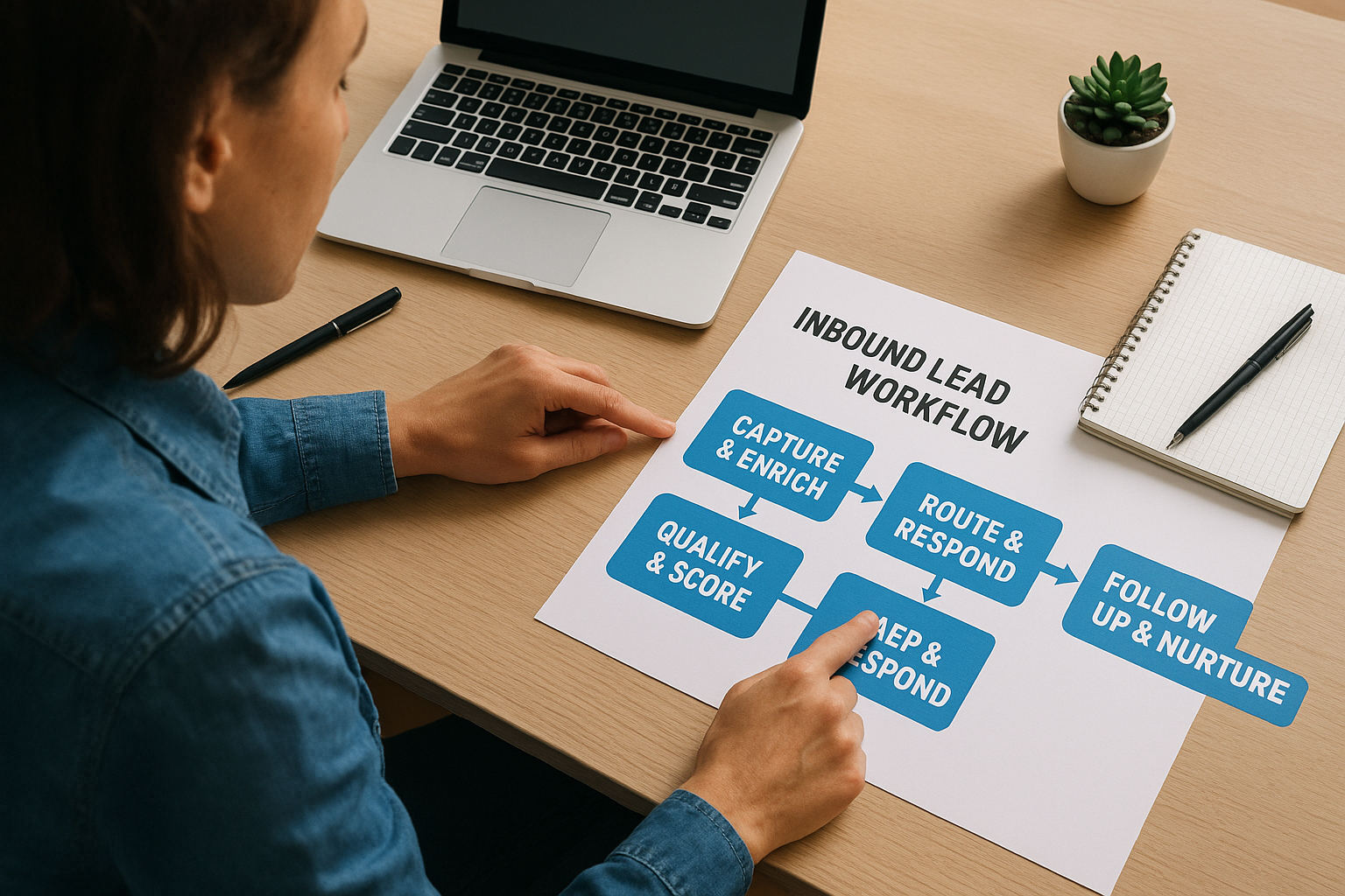 The core stages of an inbound lead workflow
