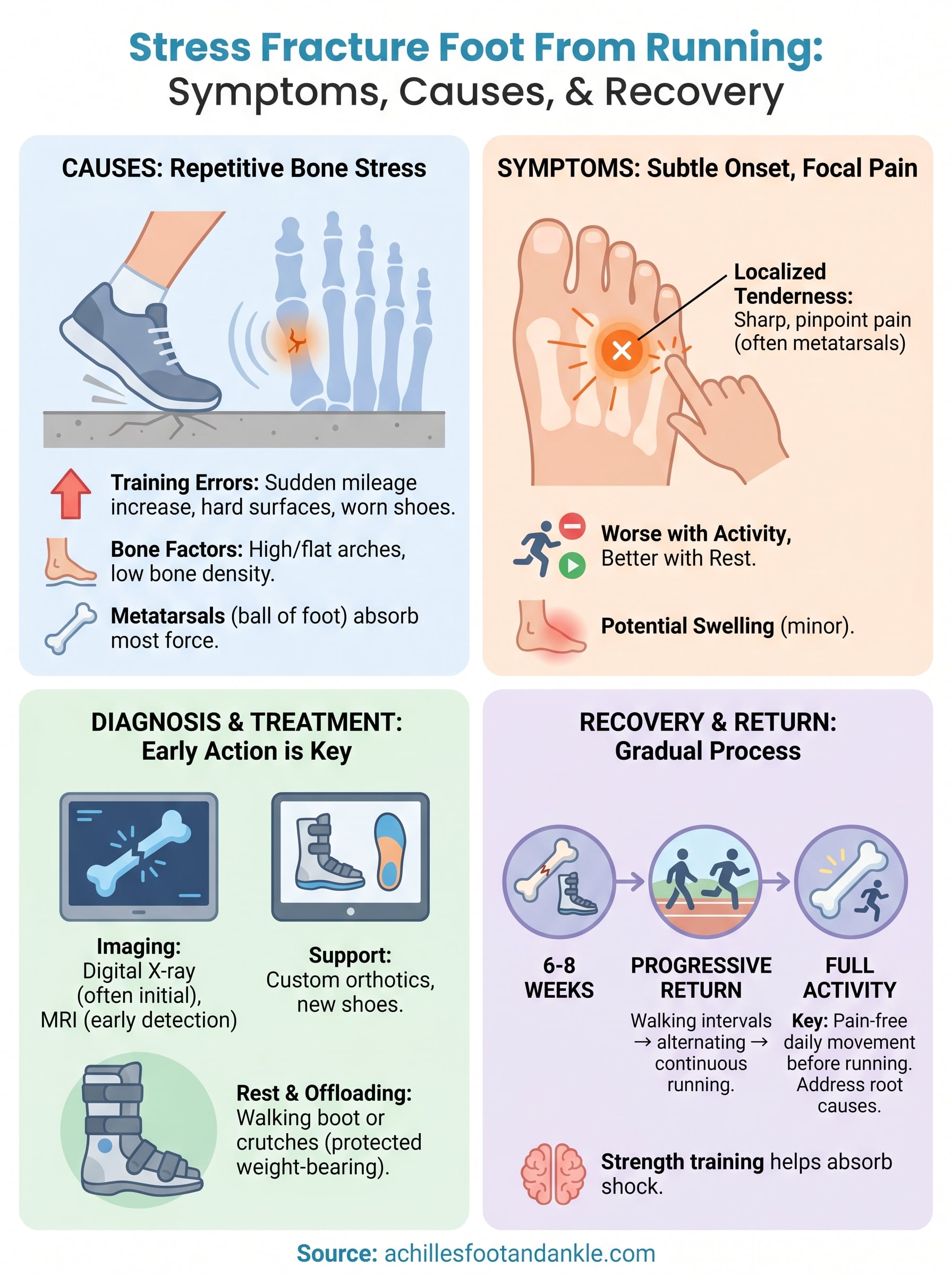 stress fracture foot from running infographic