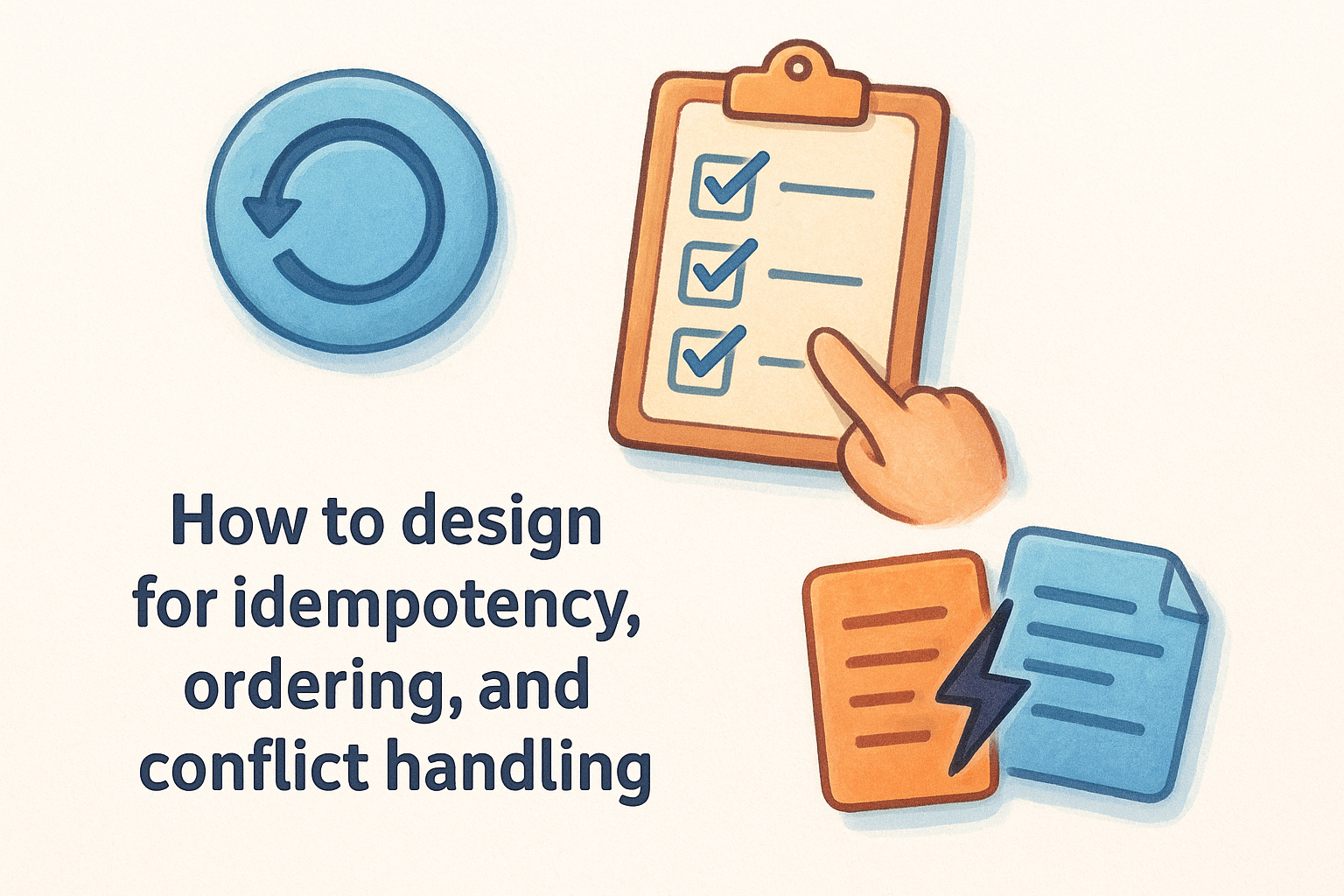 How to design for idempotency, ordering, and conflict handling