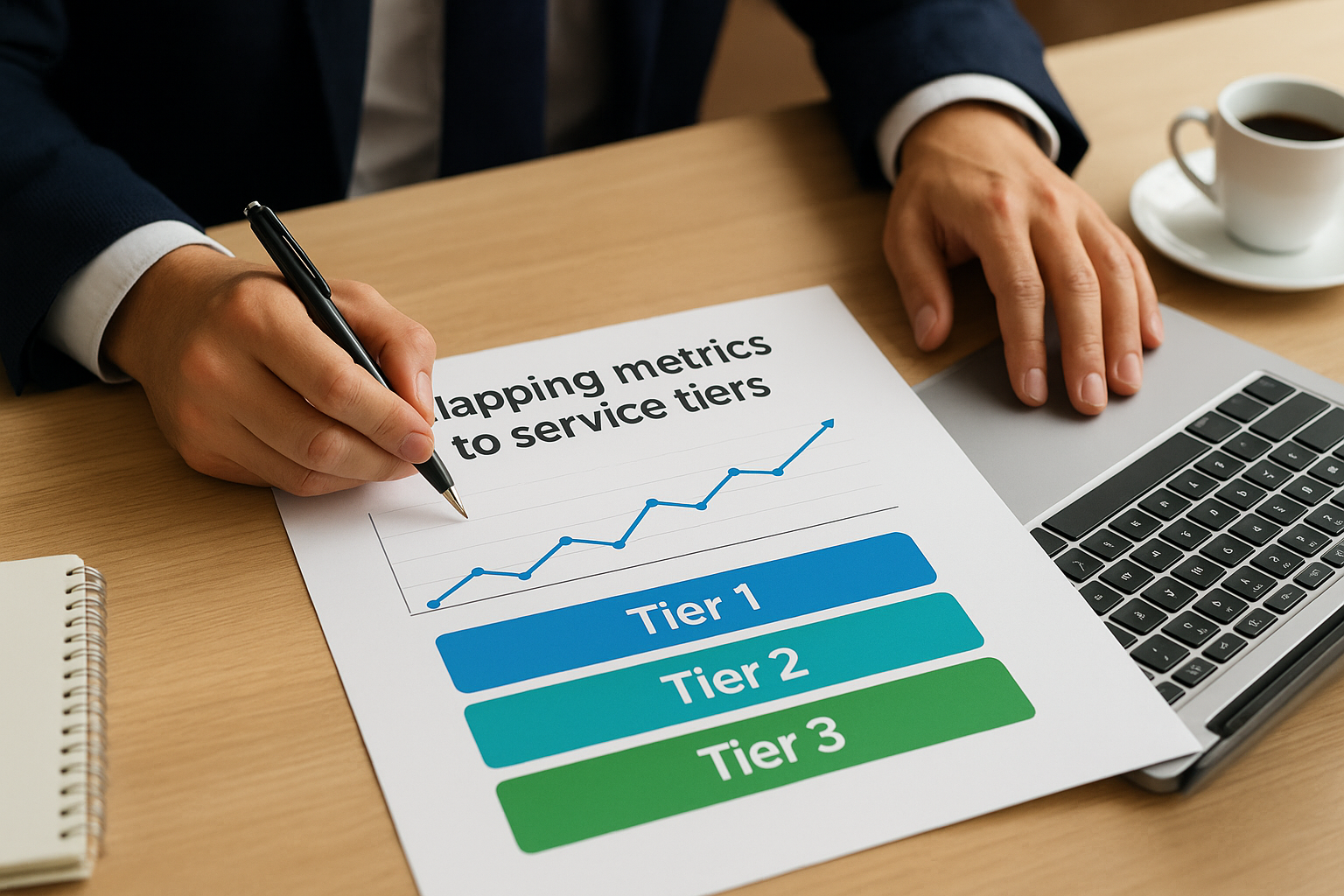 Mapping metrics to service tiers