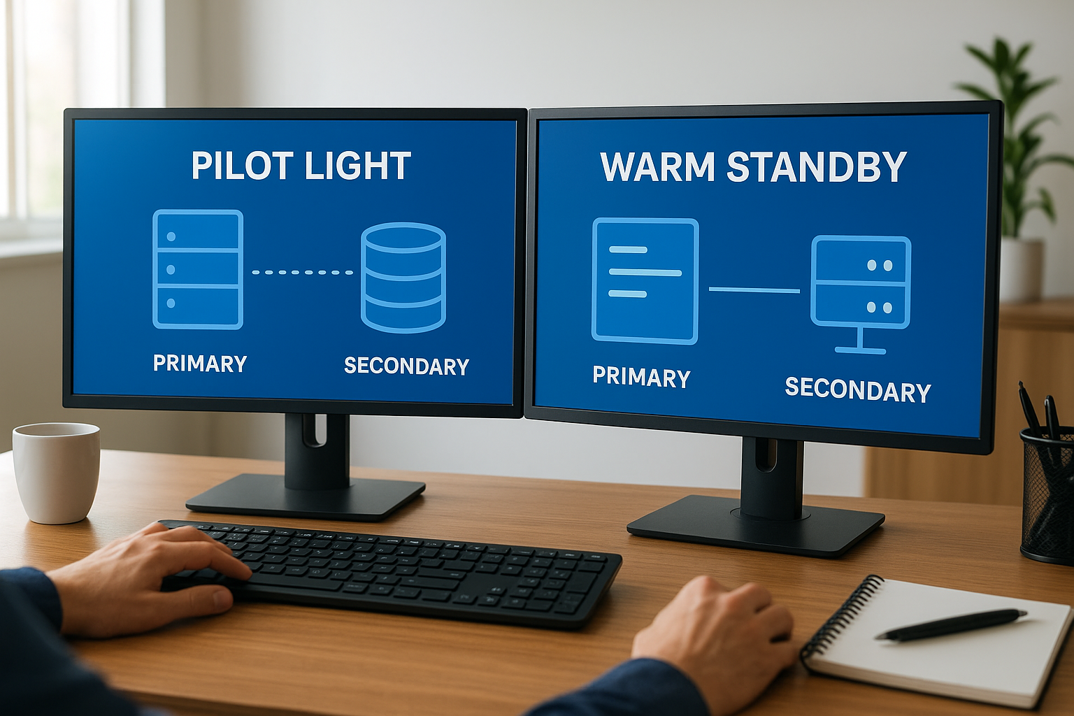 Pilot light and warm standby