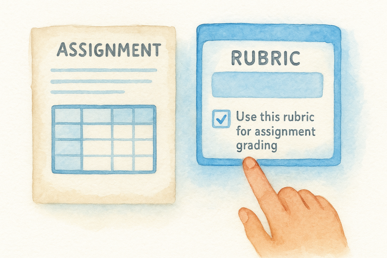 Attach your rubric to each assignment