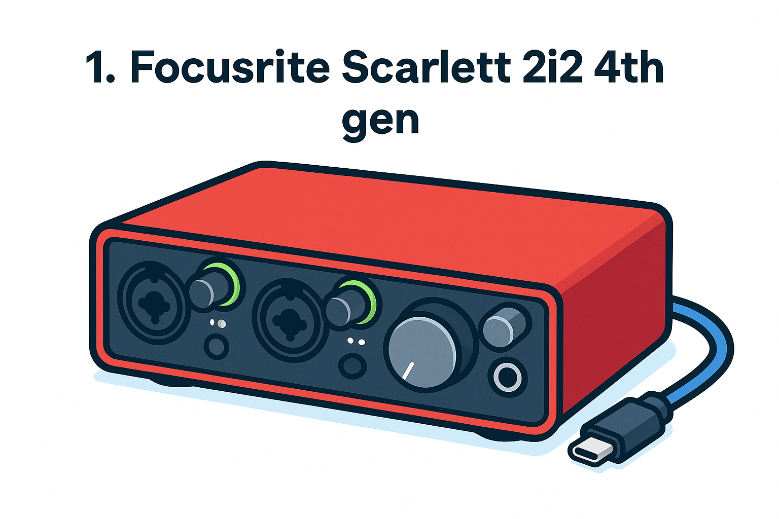 1. Focusrite Scarlett 2i2 4th gen