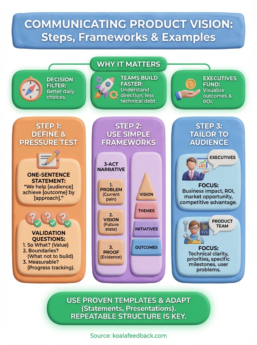 communicating product vision infographic