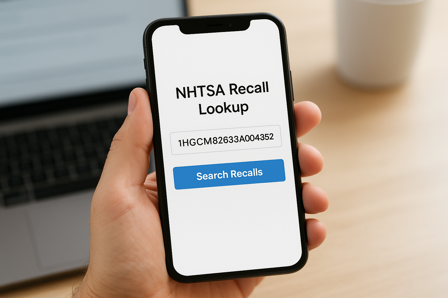 How to use the NHTSA recall search tool