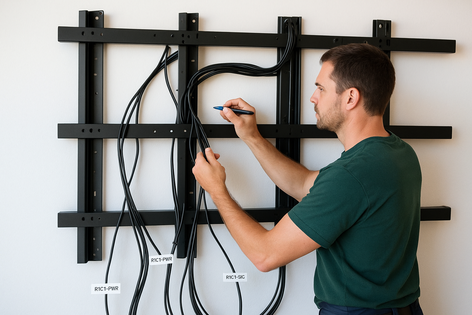 Route cables before the panels go up