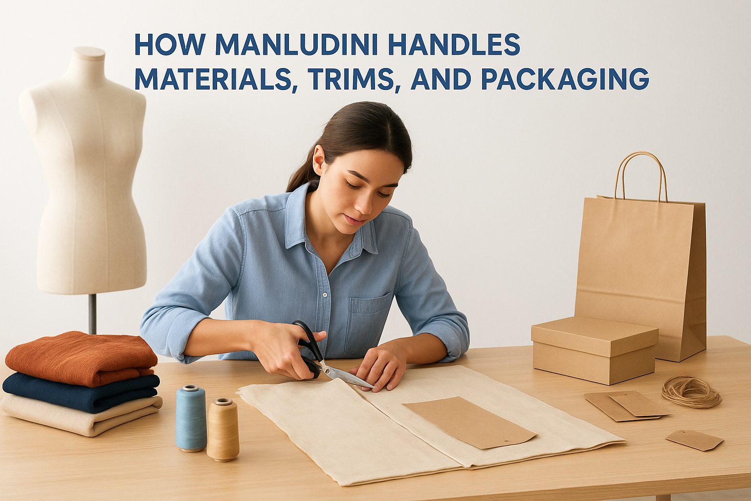 How Manludini handles materials, trims, and packaging
