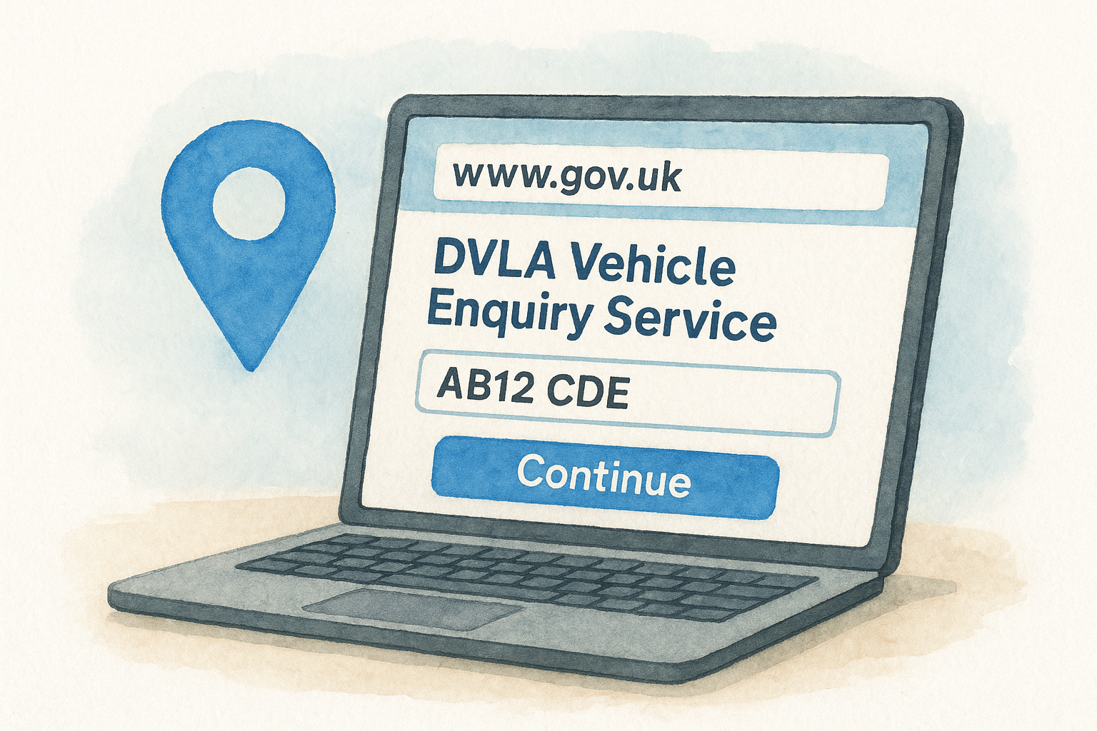 Where to find the DVLA vehicle enquiry service
