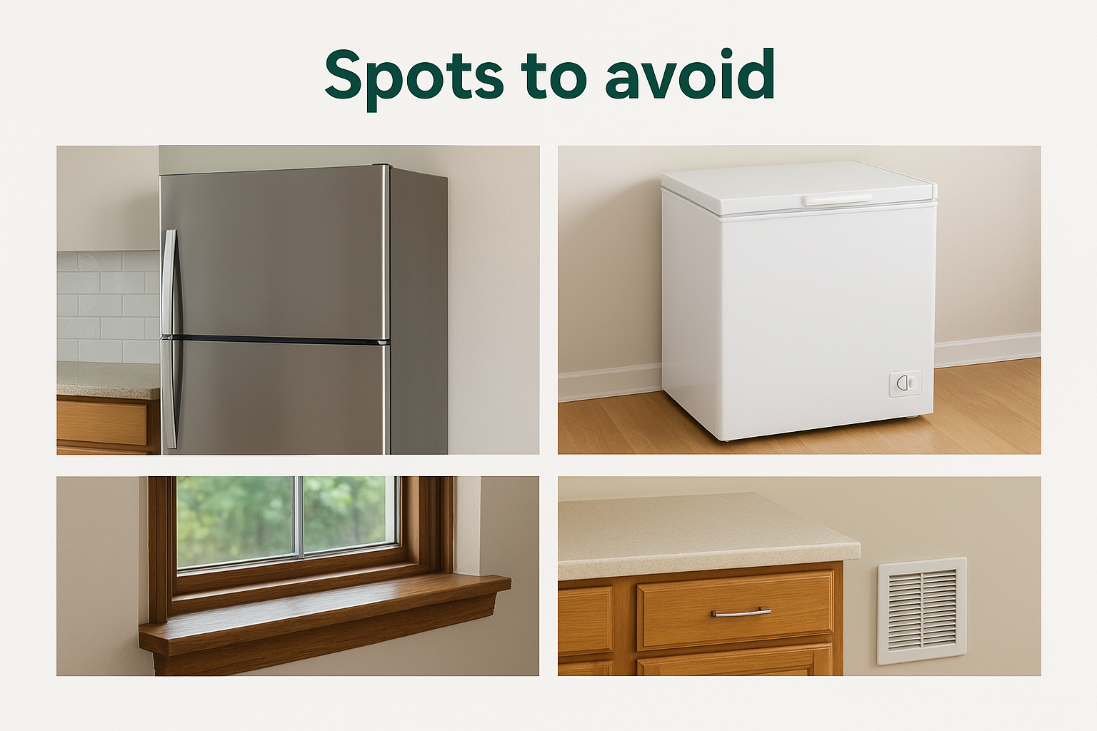 Spots to avoid