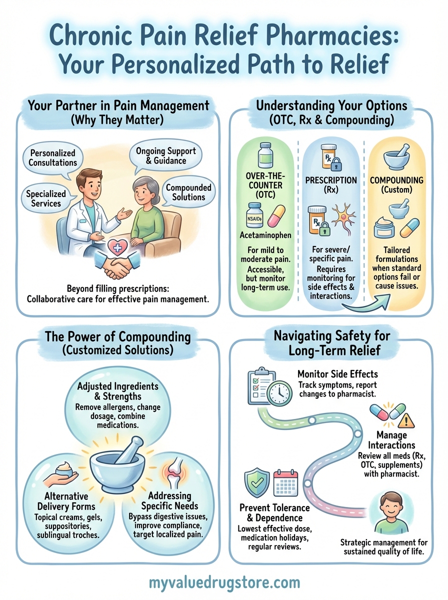 chronic pain relief pharmacy infographic