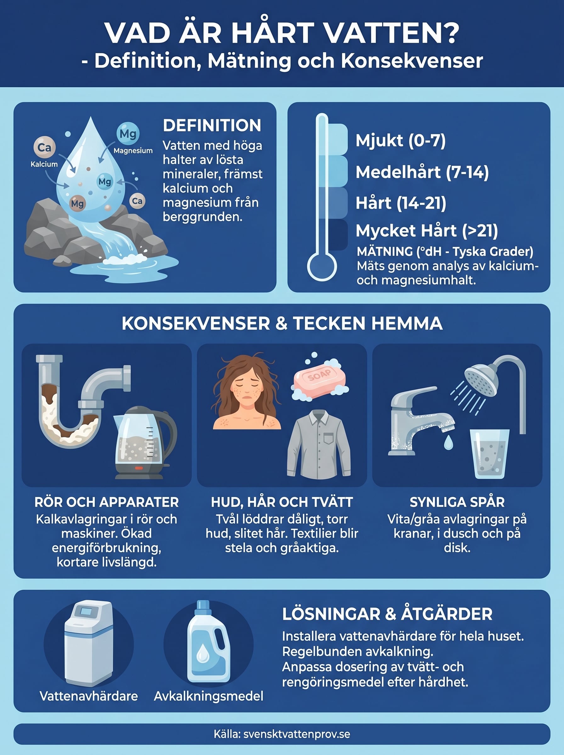 vad är hårt vatten infographic