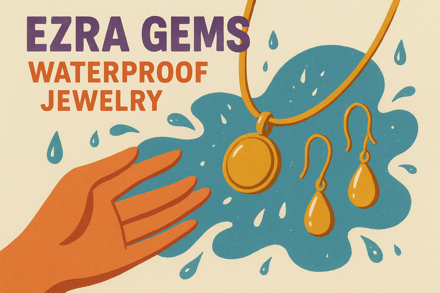 1. Ezra Gems waterproof jewelry
