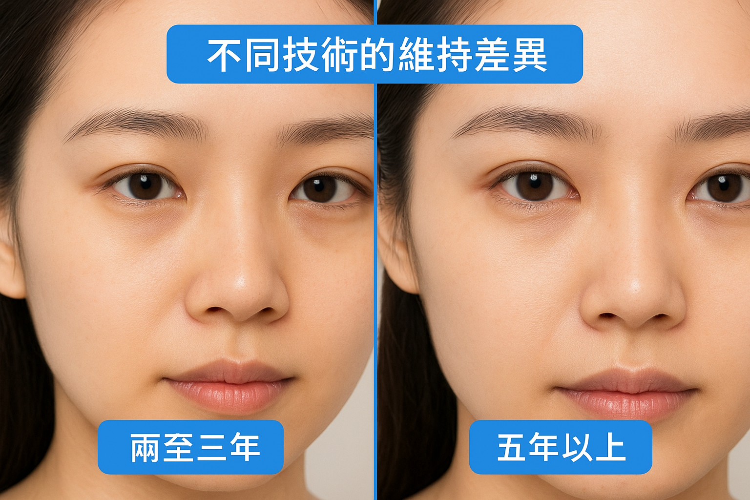 不同技術的維持差異