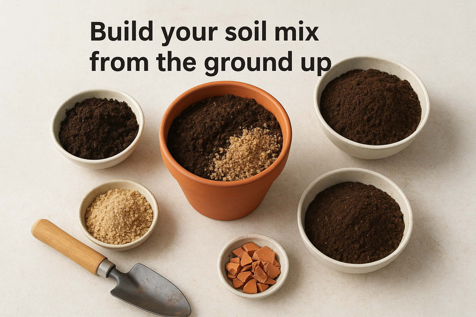 Build your soil mix from the ground up