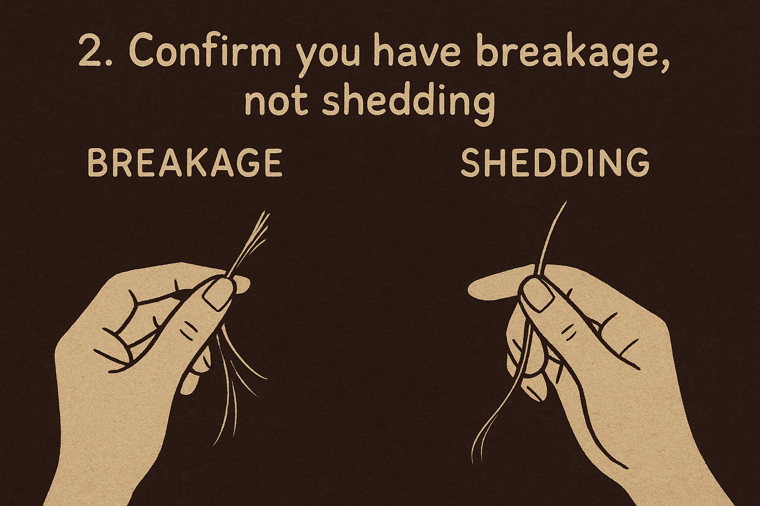 1. Confirm you have breakage, not shedding