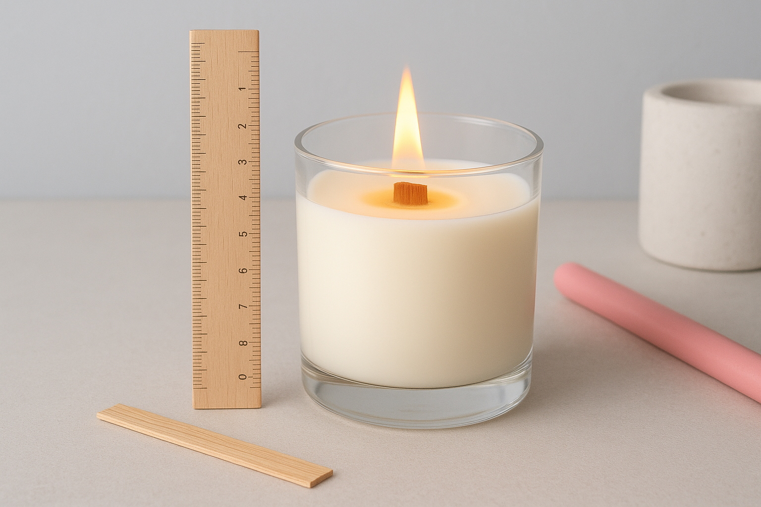 How to size wooden wicks for a full melt pool