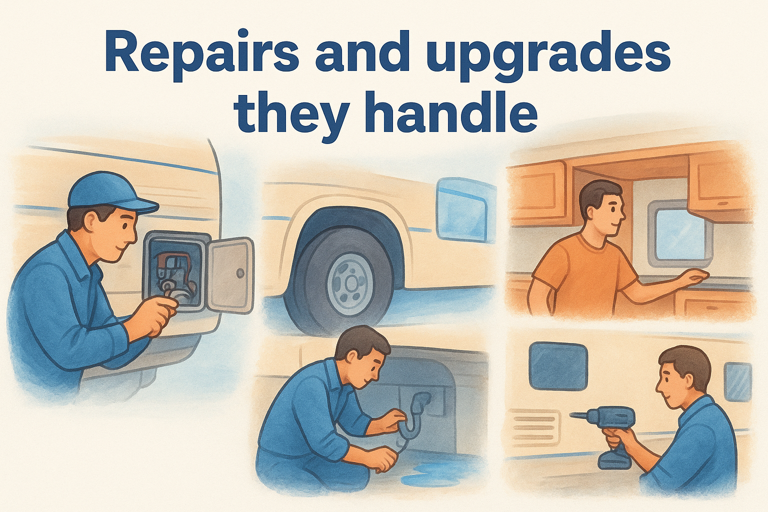 Repairs and upgrades they handle