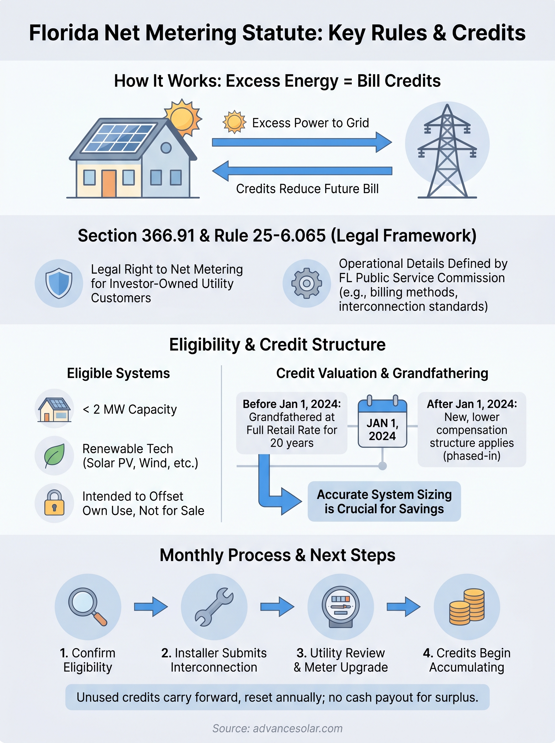 florida net metering statute infographic