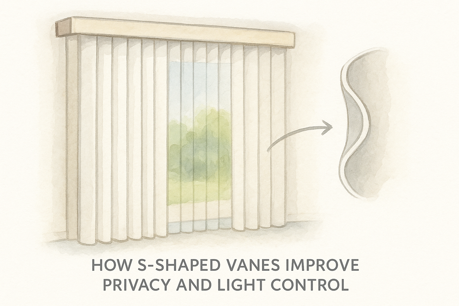 How S-shaped vanes improve privacy and light control