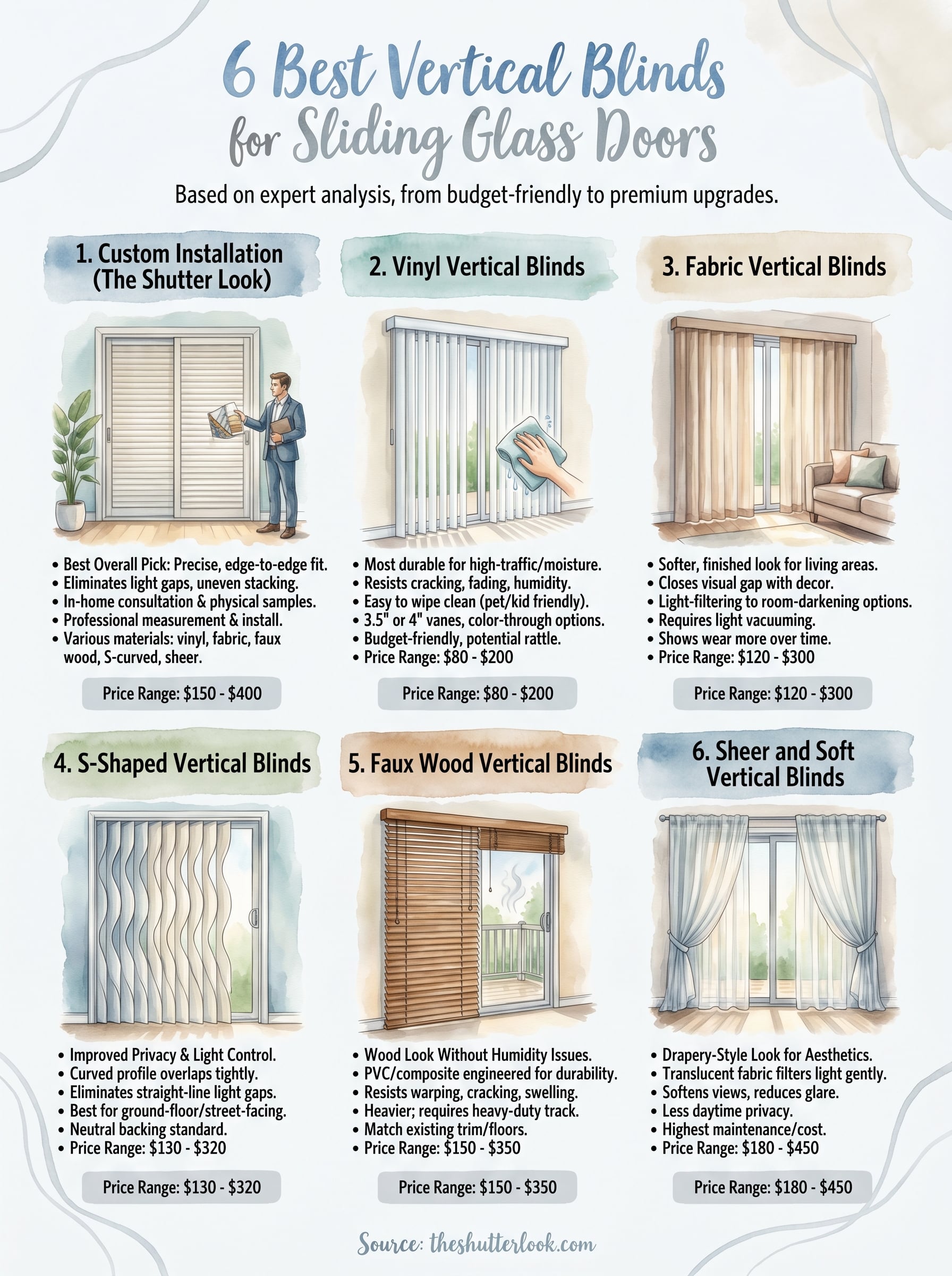 vertical blinds for sliding glass doors infographic