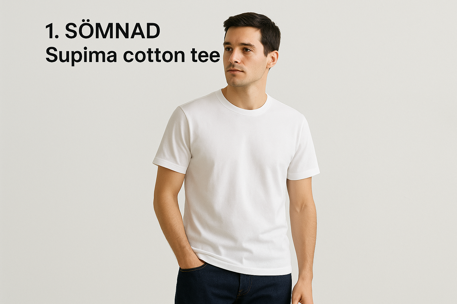 1. SÖMNAD Supima cotton tee