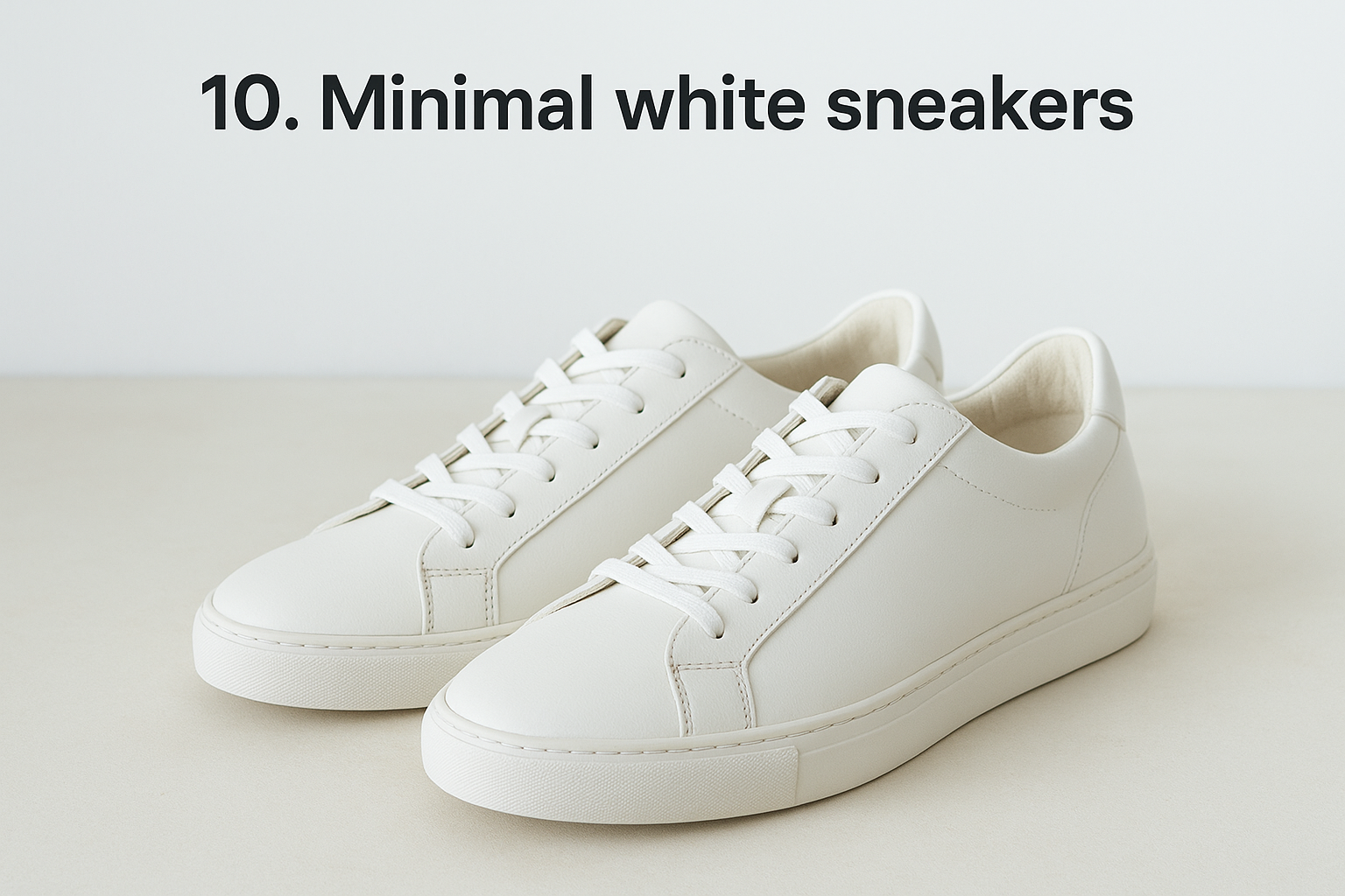 10. Minimal white sneakers