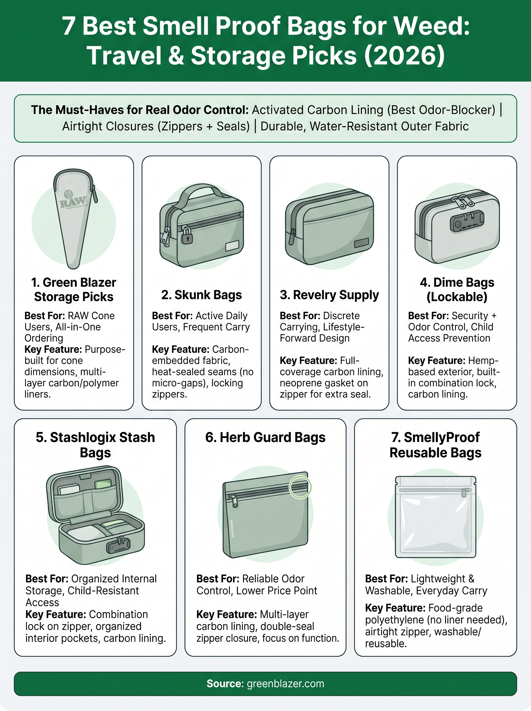 smell proof bags for weed infographic