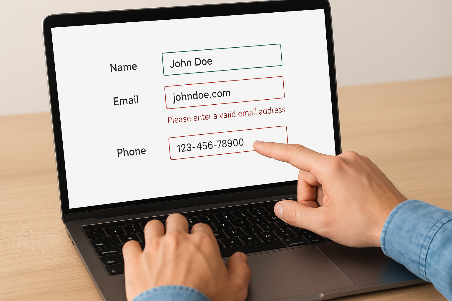 13. Validate in real time and show clear errors