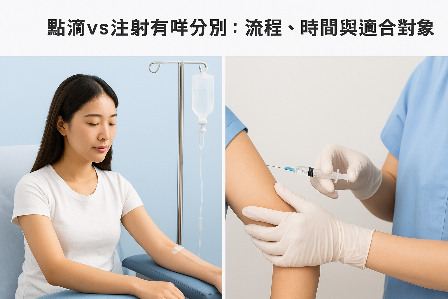 點滴vs注射有咩分別：流程、時間與適合對象