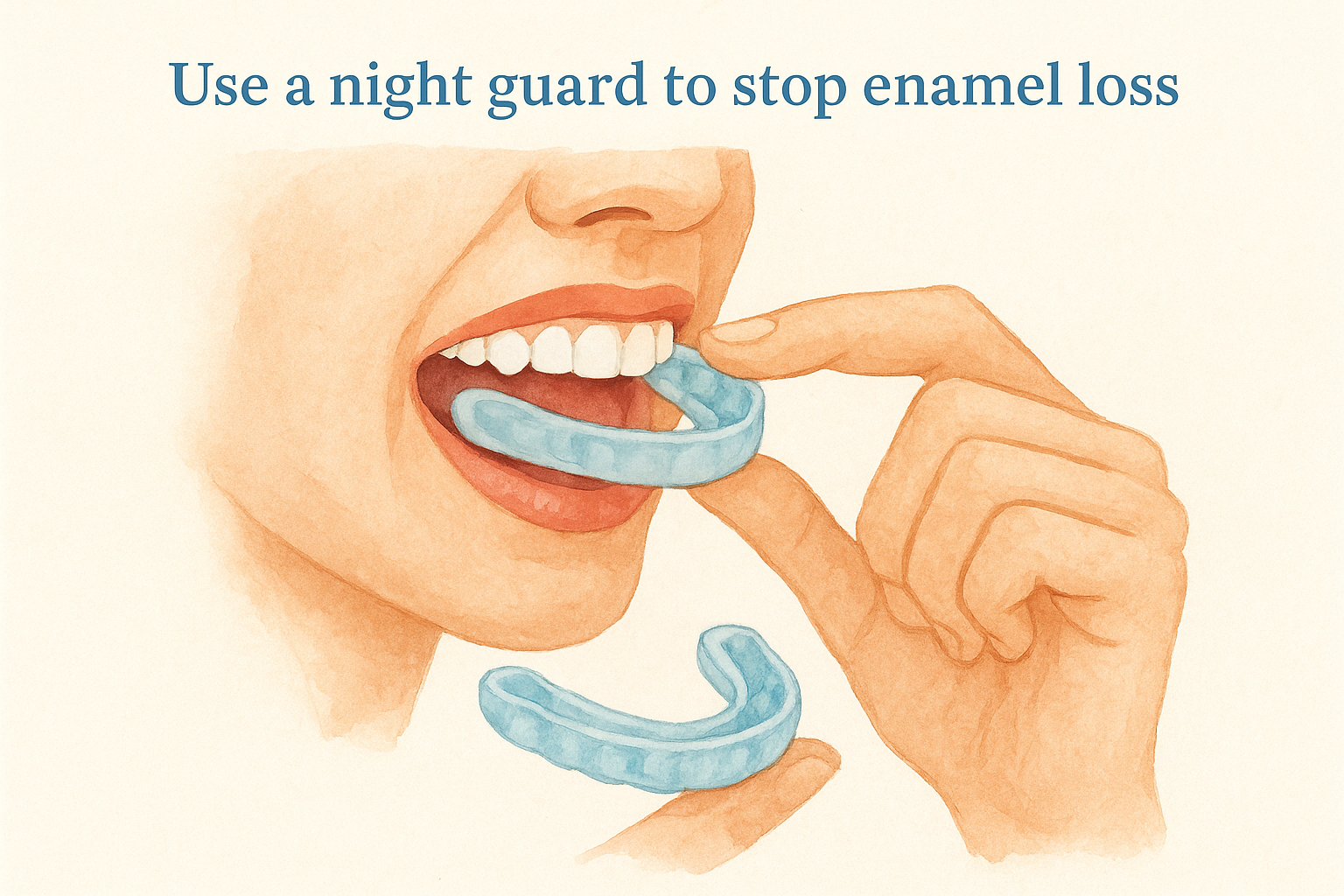 Use a night guard to stop enamel loss