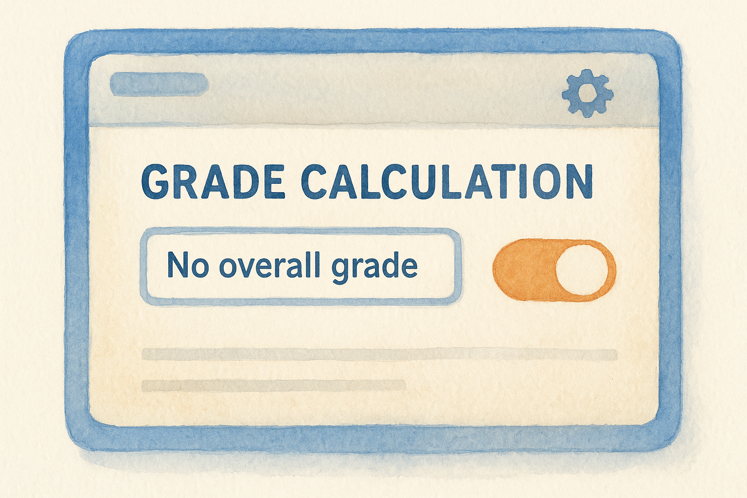 Turn off the overall grade calculation