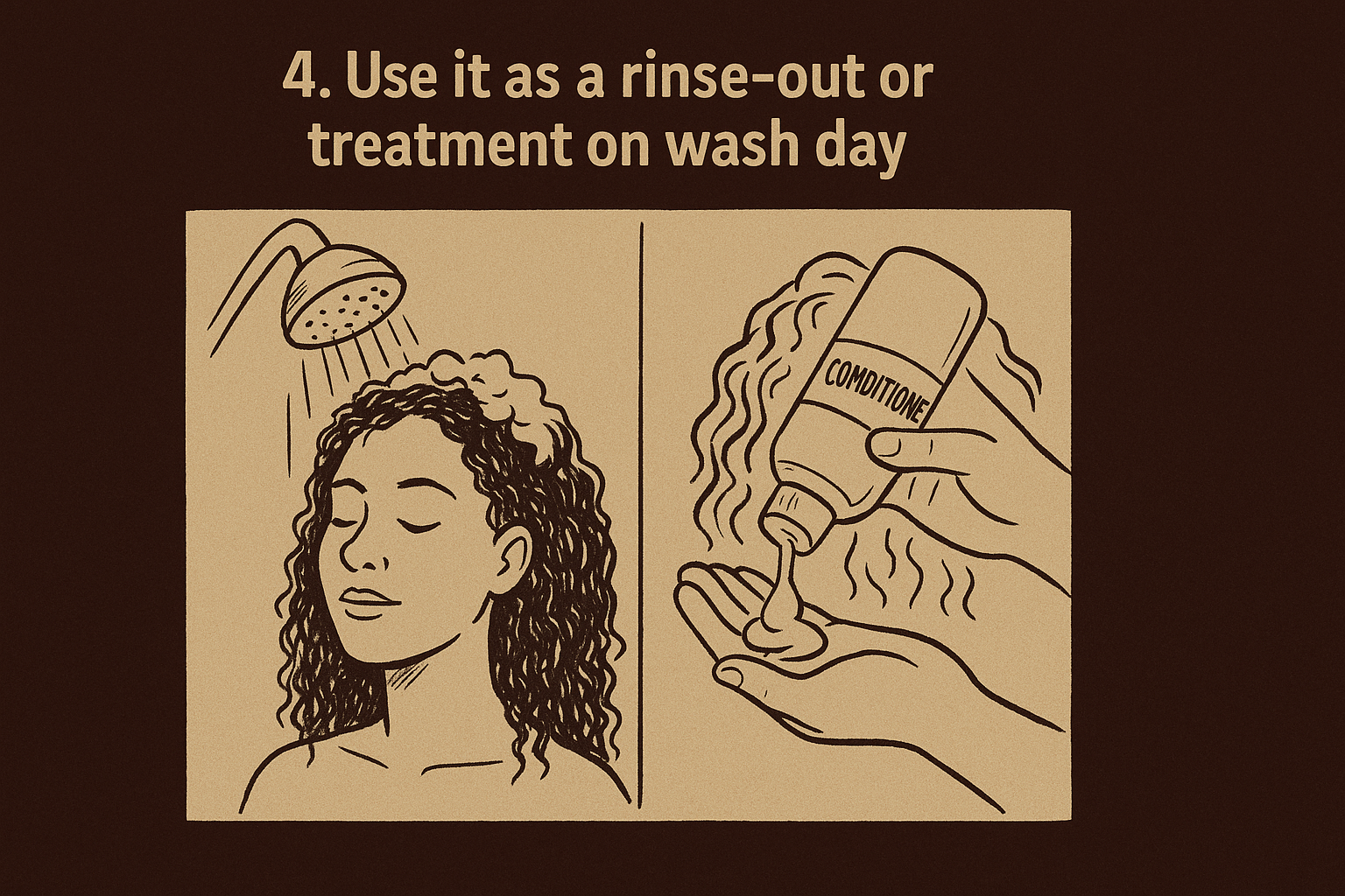 3. Use it as a rinse-out or treatment on wash day