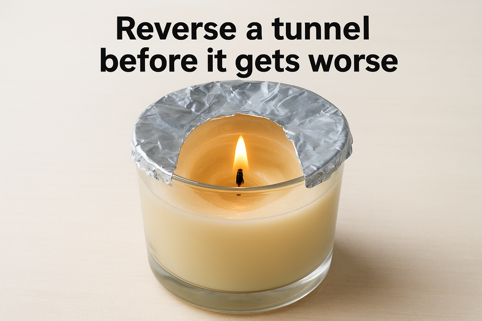 Reverse a tunnel before it gets worse