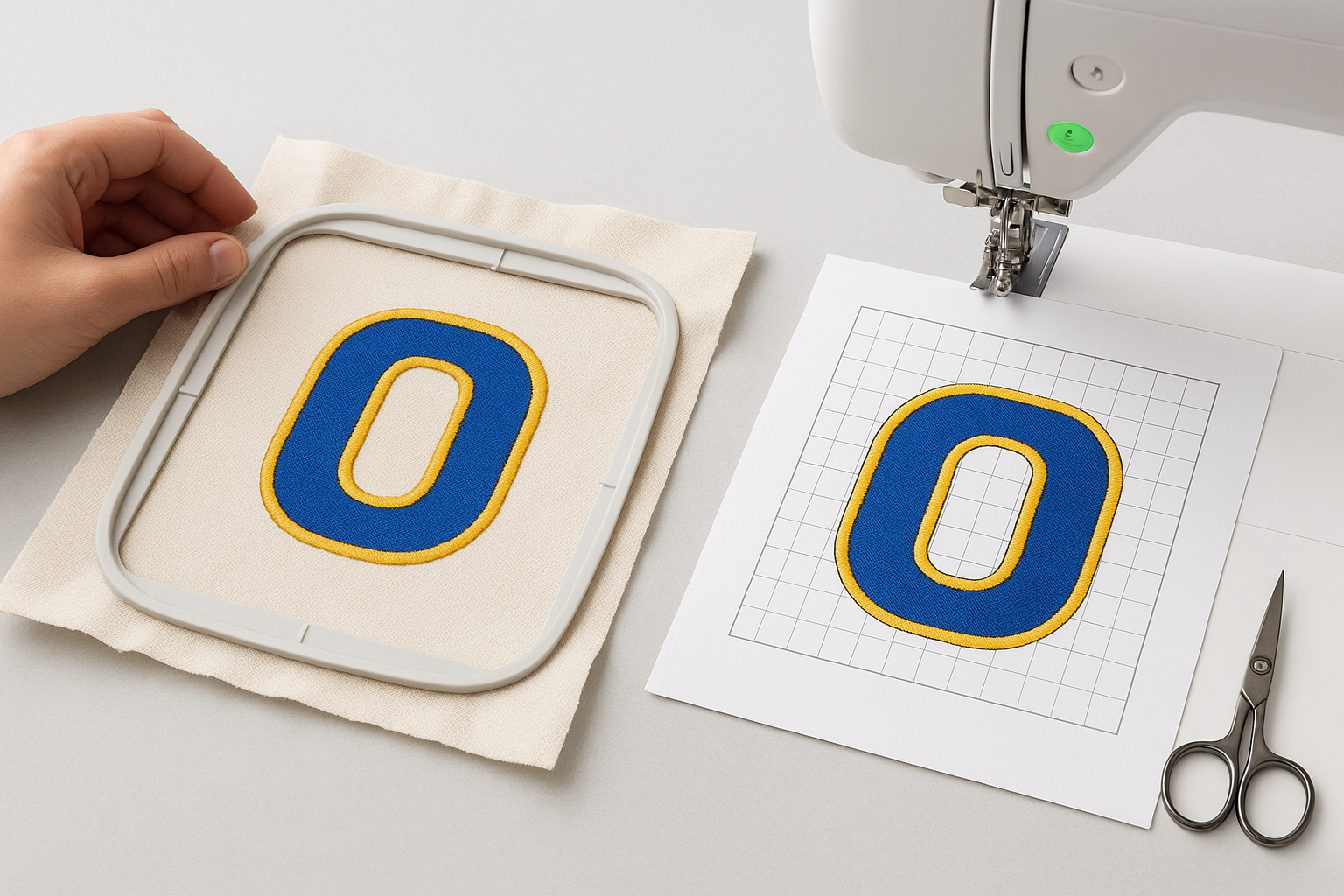 Set up your design file and hoop