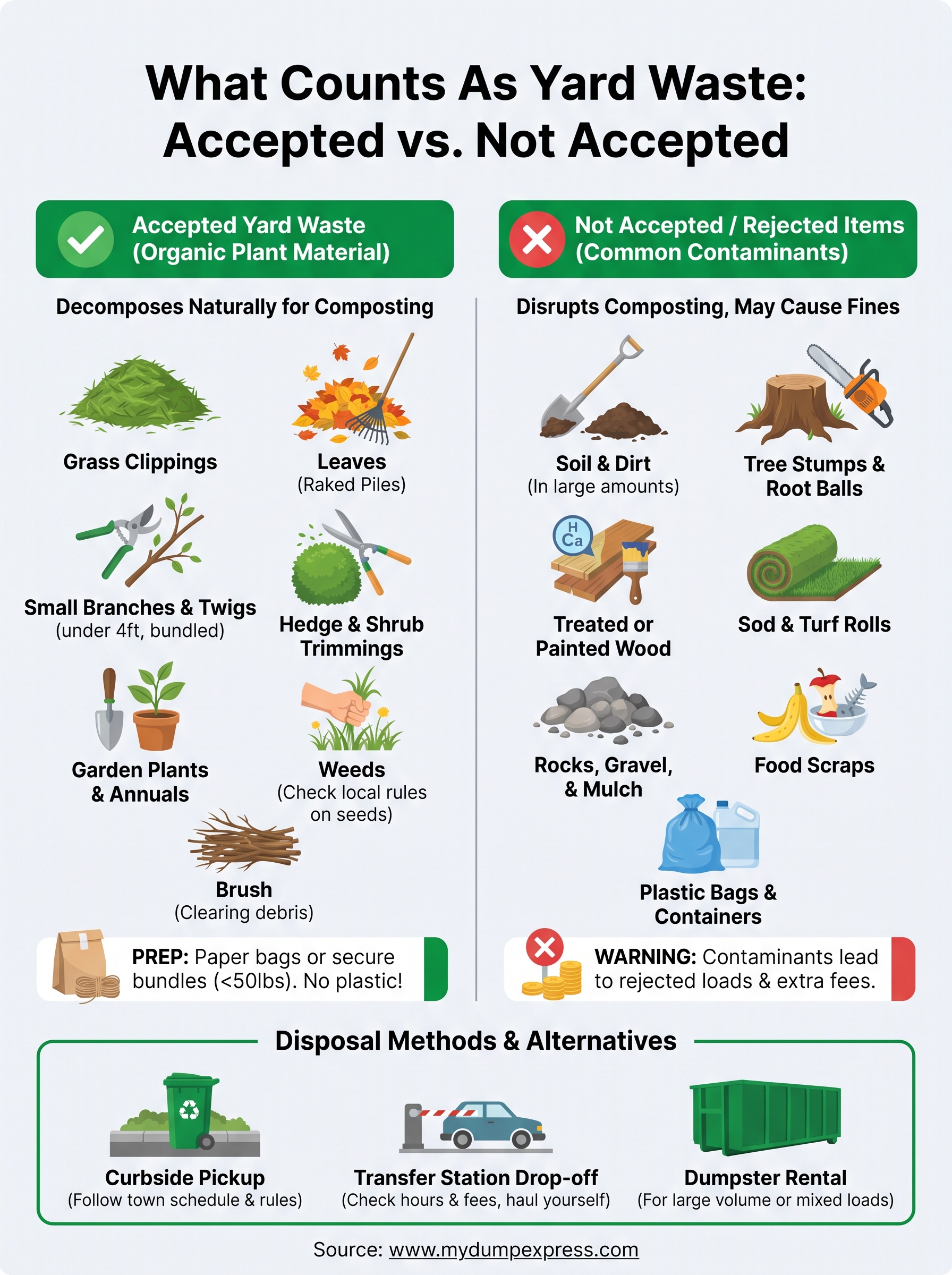 what counts as yard waste infographic