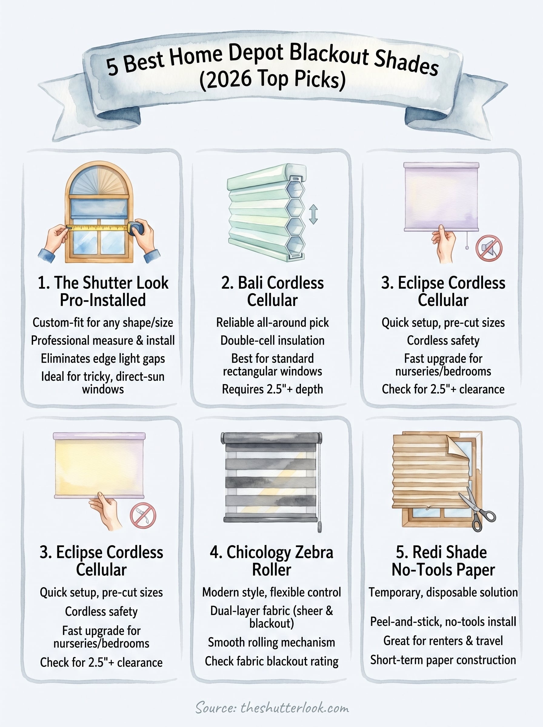 home depot blackout shades infographic
