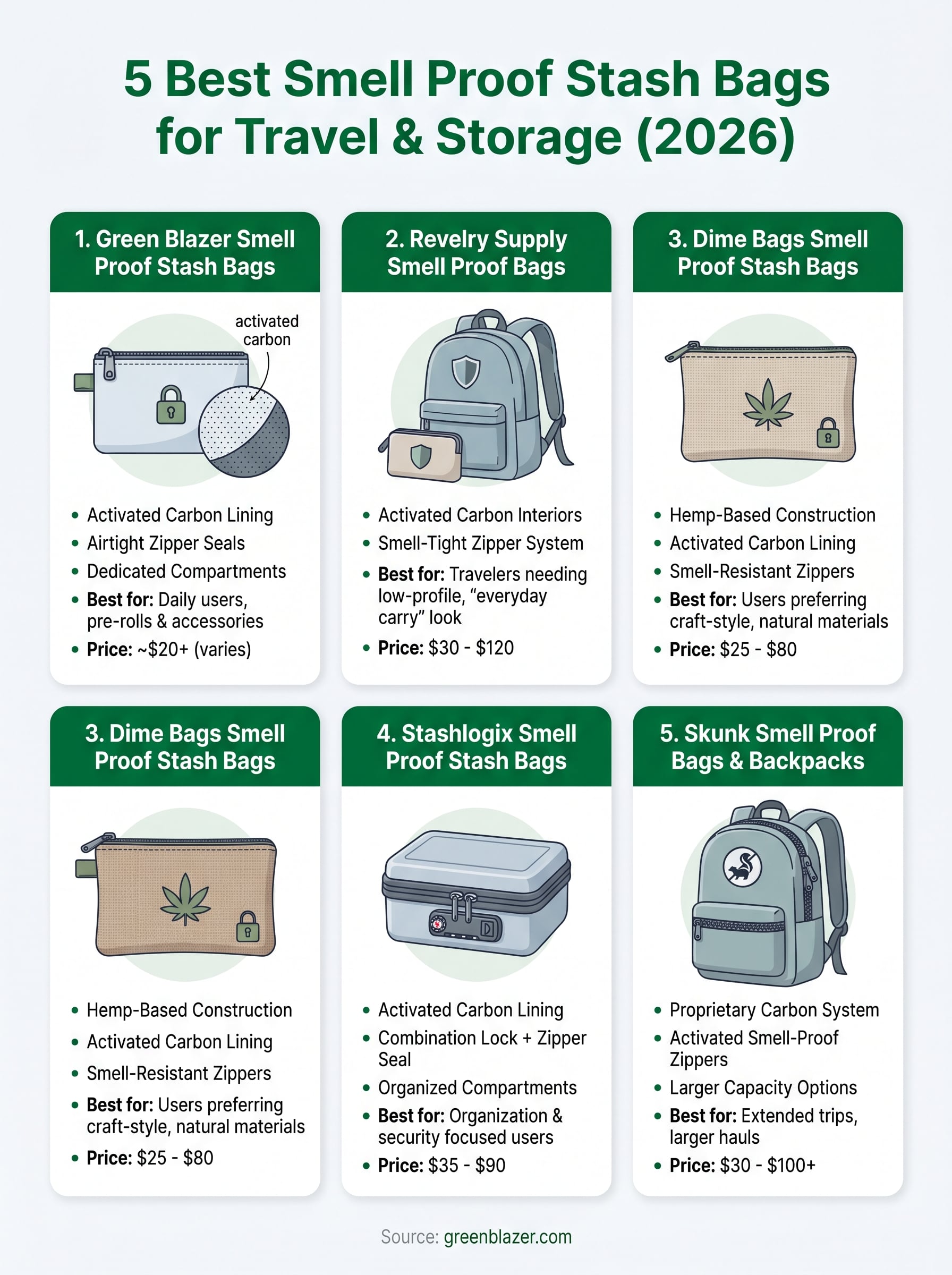 smell proof stash bags infographic