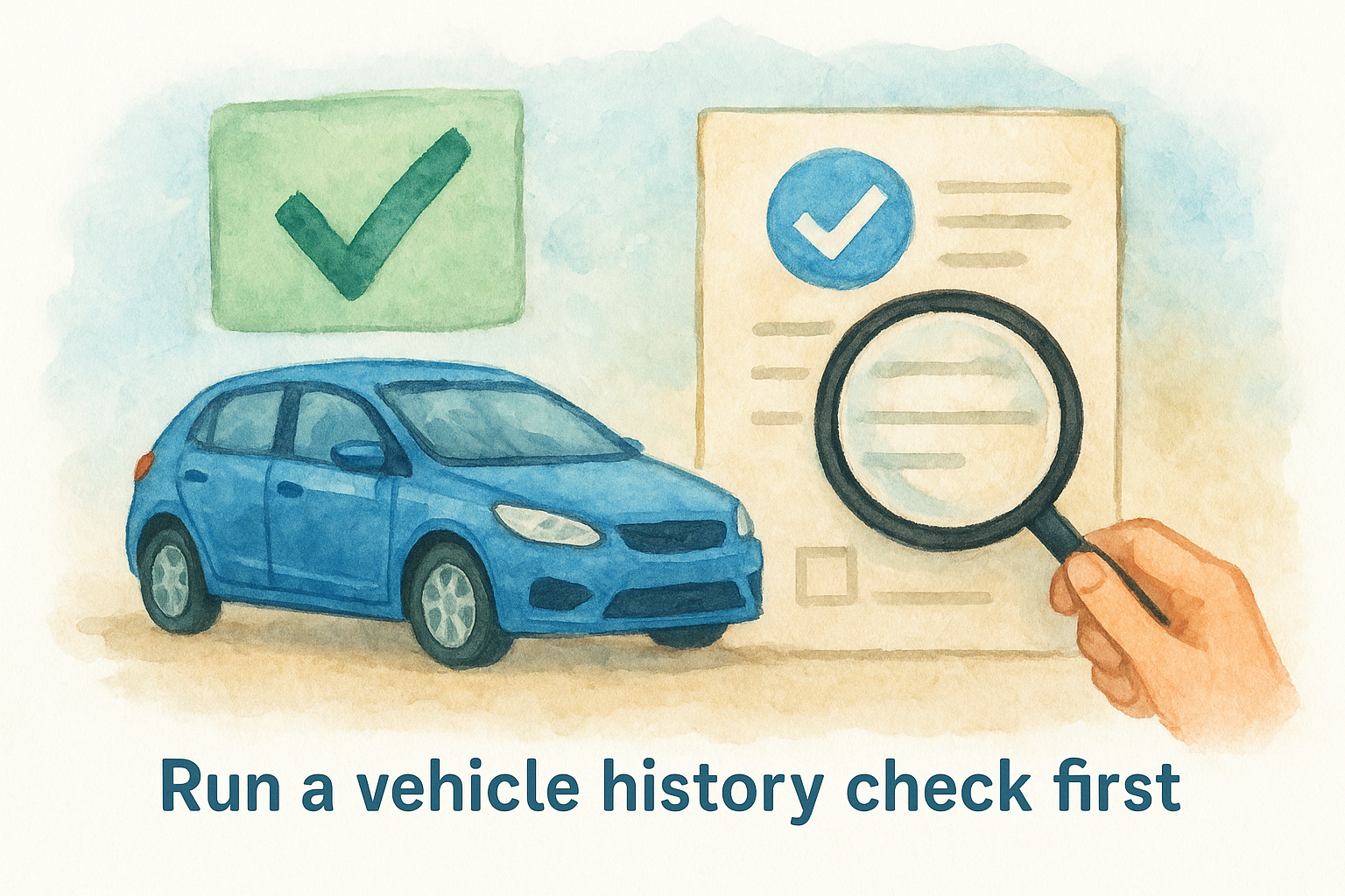 Run a vehicle history check first