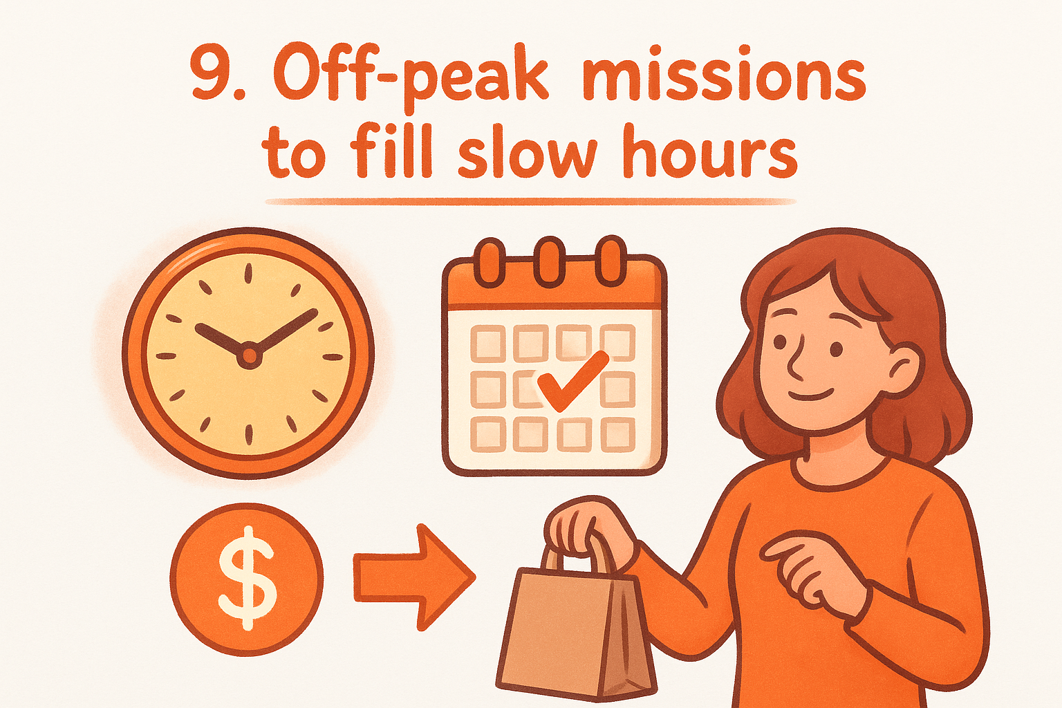 9. Off-peak missions to fill slow hours