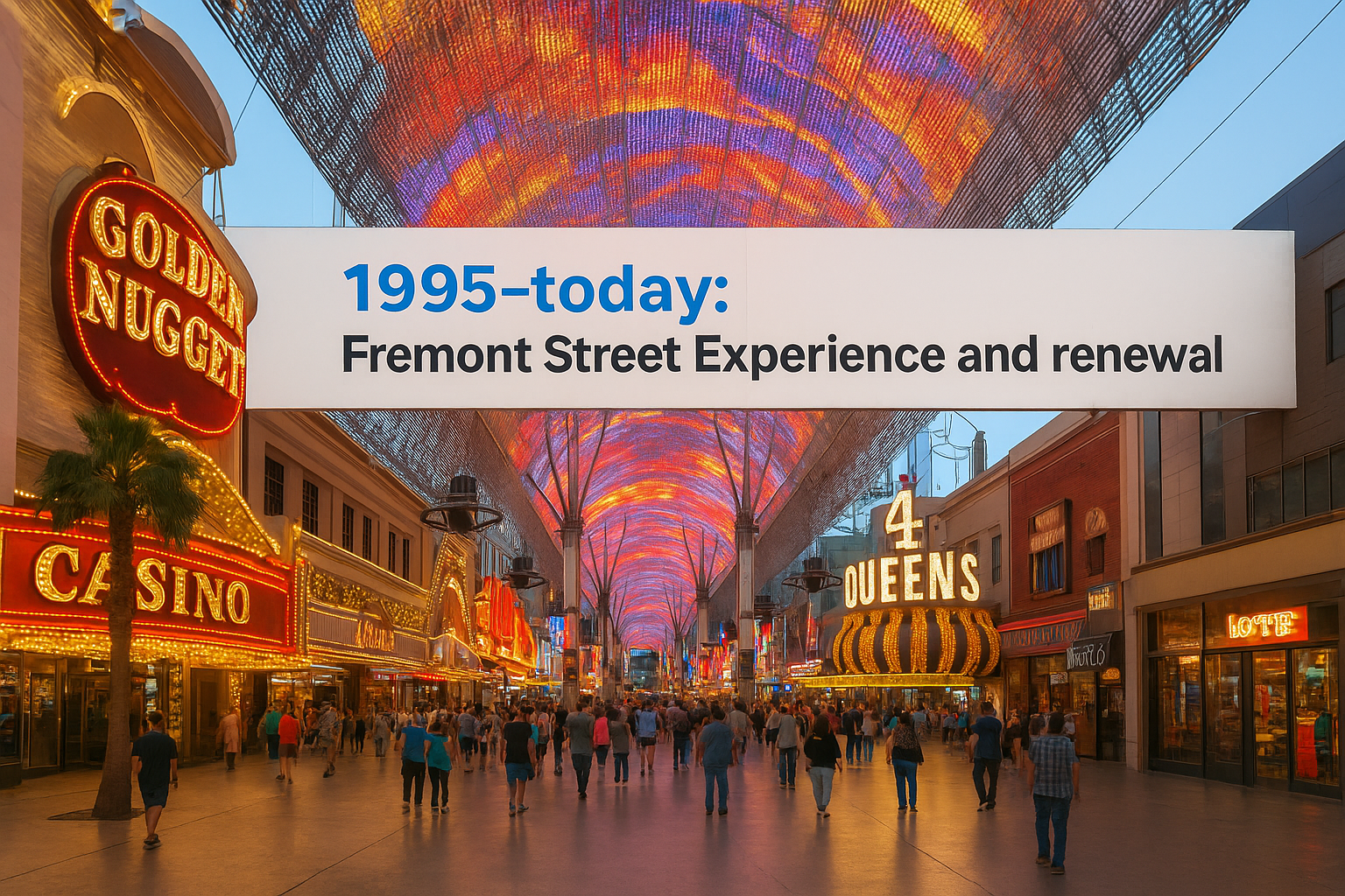Timeline 1995–today: Fremont Street Experience and renewal