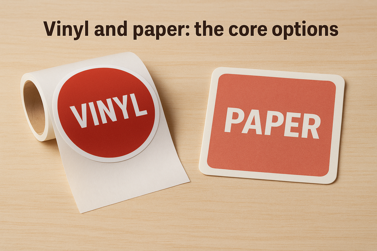 Vinyl and paper: the core options