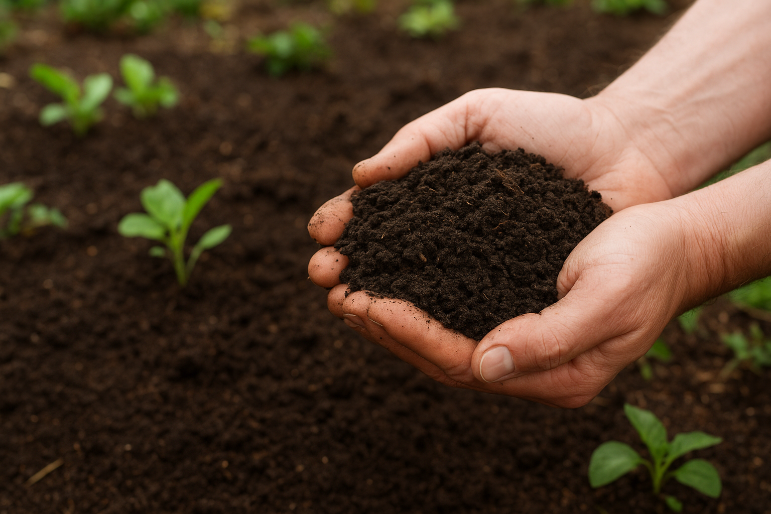 What "finished compost" looks and smells like