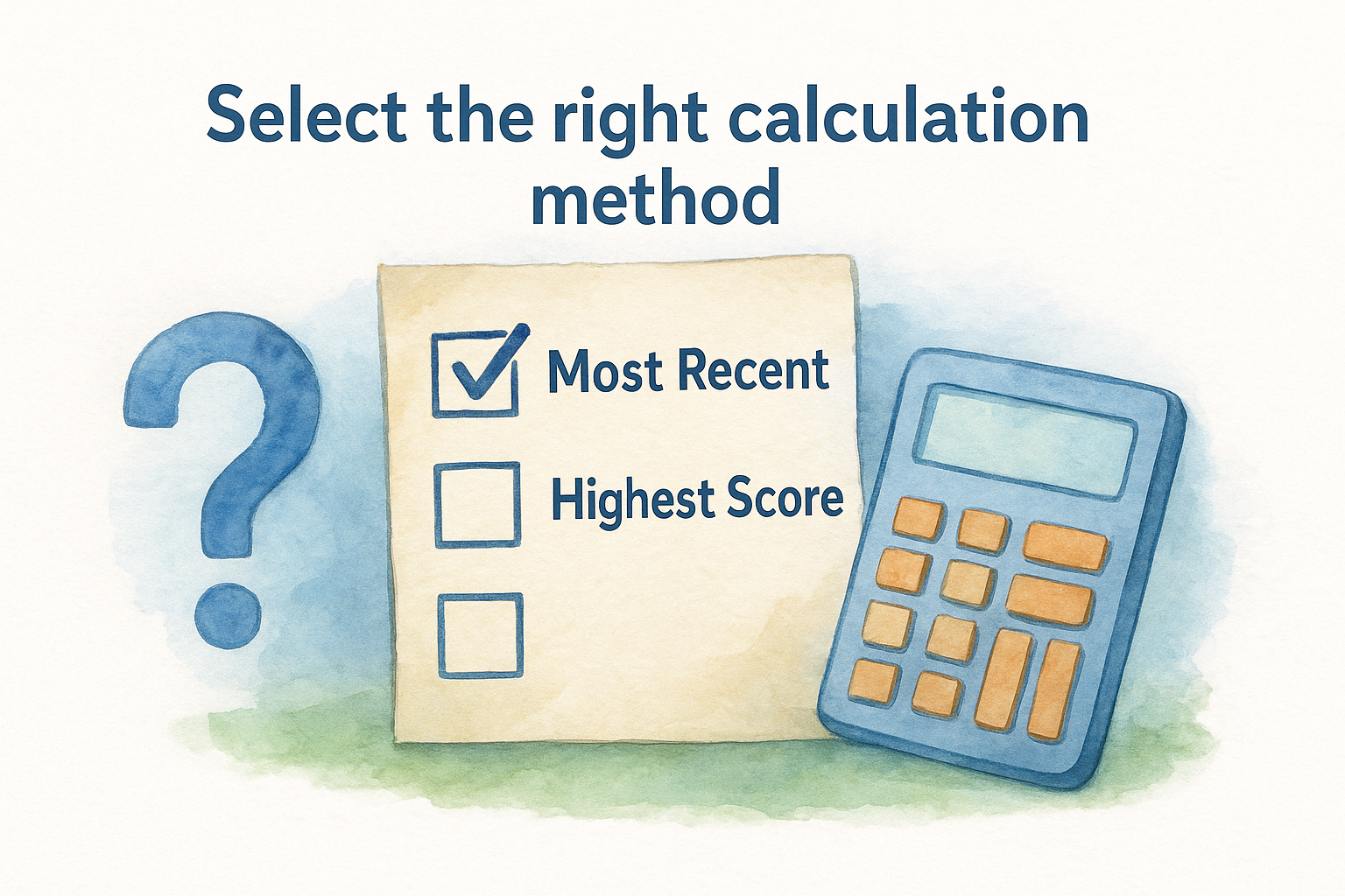 Select the right calculation method