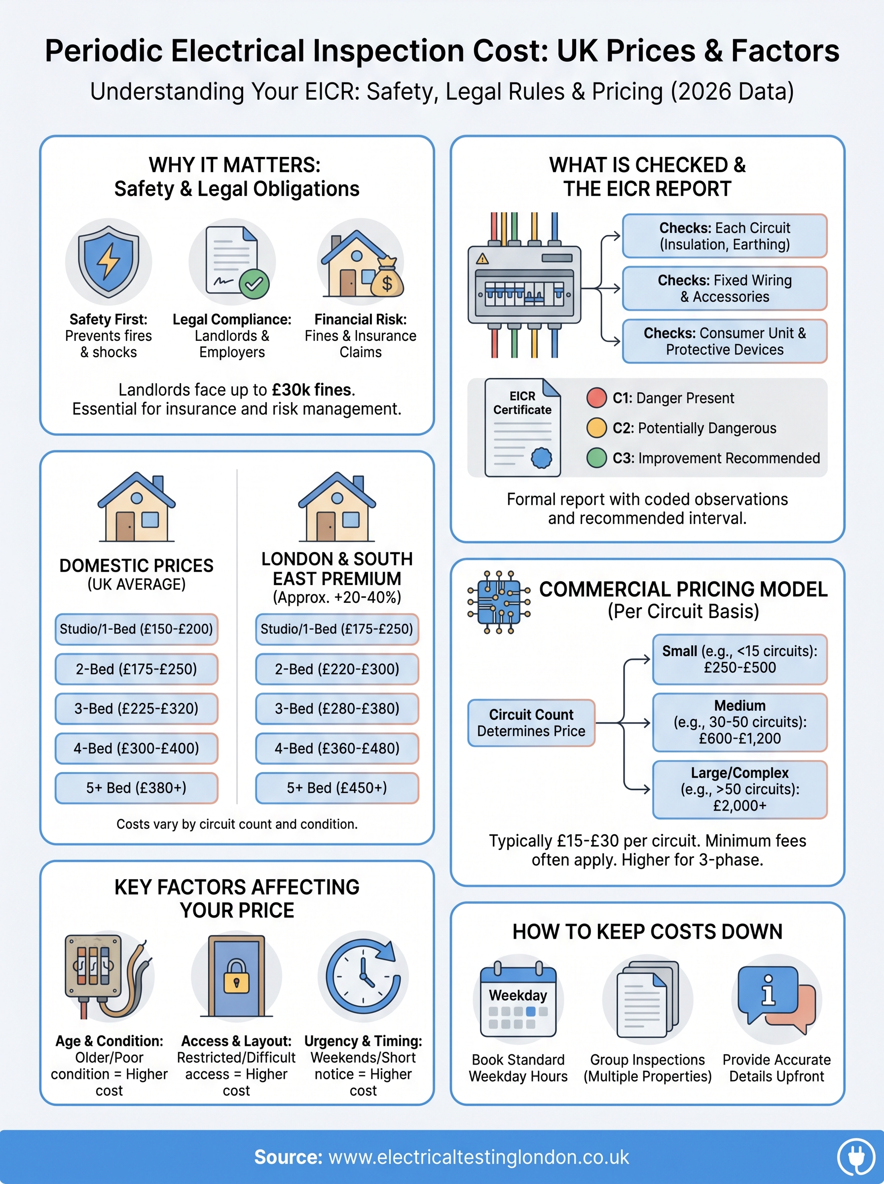 periodic electrical inspection cost infographic